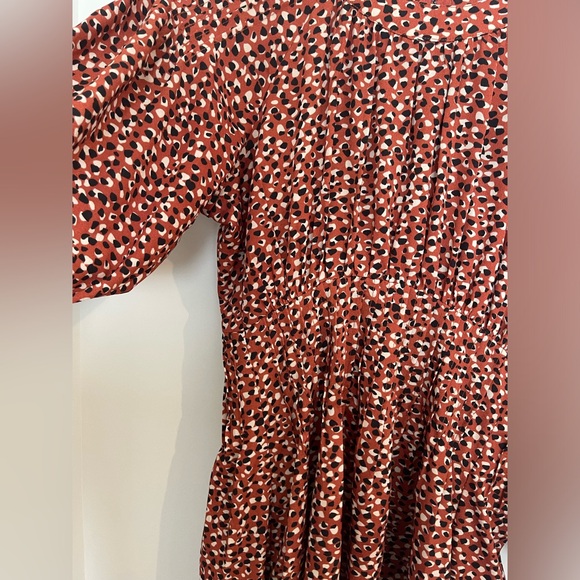 Orange, Black and White BB Dakota Midi Dress - Picture 6 of 7